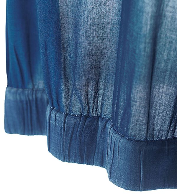 BELLUNA（ベルーナ）の「軽やかシアーデニム素材ドルマンジャケット（シャツ）」｜詳細画像