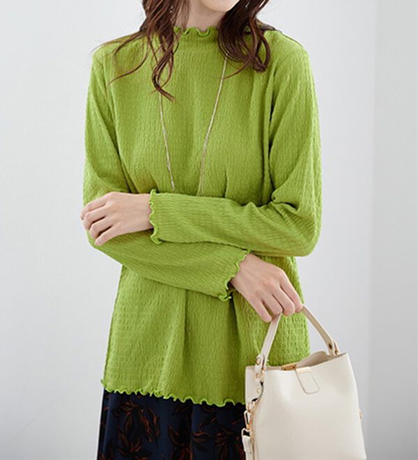 BELLUNA（ベルーナ）の「ジャカード素材メローデザインプルオーバー（カットソー）」｜詳細画像