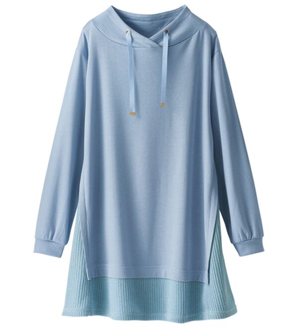 BELLUNA（ベルーナ）の「ワイドネック裾リブ切替チュニック（チュニック）」｜詳細画像