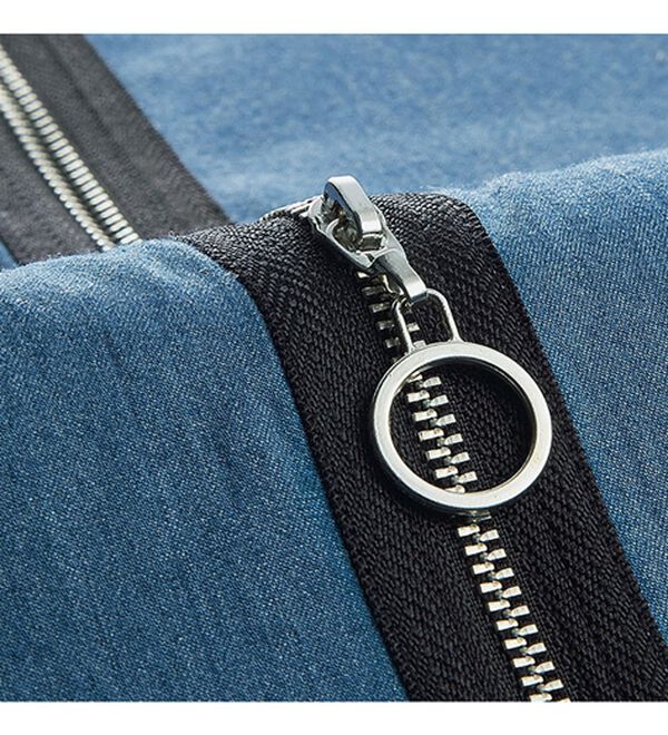 BELLUNA（ベルーナ）の「デニム素材ステッチ使いジャンパードレス（チュニック）」｜詳細画像