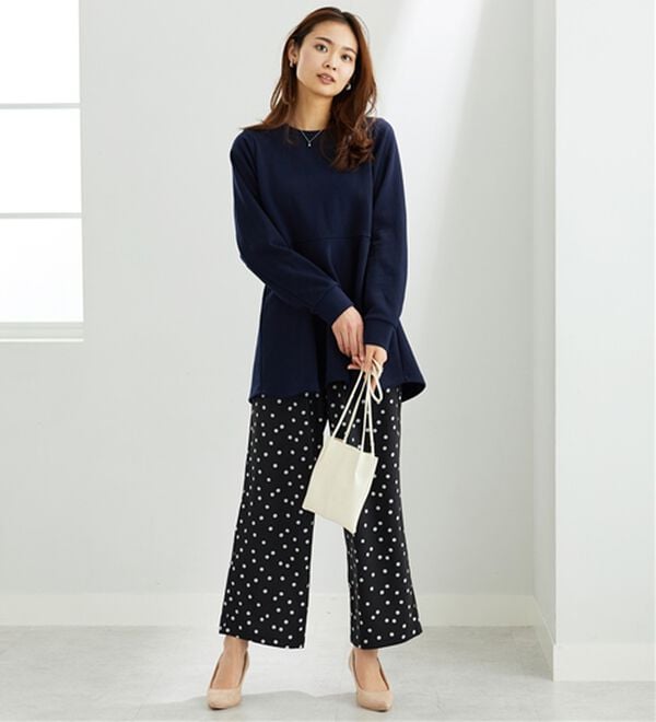 BELLUNA（ベルーナ）の「裏起毛ふくれジャカードペプラムチュニック（チュニック）」｜詳細画像