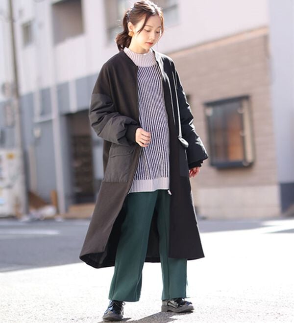 A HAPPY MARILYN（アハッピーマリリン）の「【ＬＬ～４Ｌ】ＭＡ－１風切替コート（ロングコート）」｜詳細画像