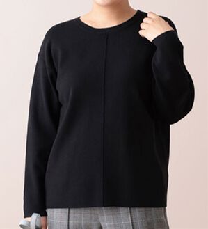 BELLUNA（ベルーナ）の「センターシームニットプルオーバー（ニット・セーター）」｜黒