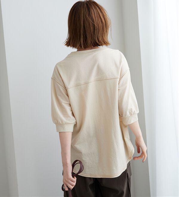 BELLUNA（ベルーナ）の「配色ステッチデザインプルオーバー（カットソー）」｜詳細画像