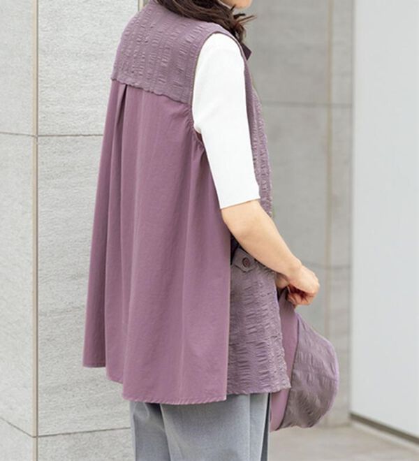 ルフラン（ルフラン）の「夏の快適お出かけ！帽子付ベスト（ベスト）」｜詳細画像