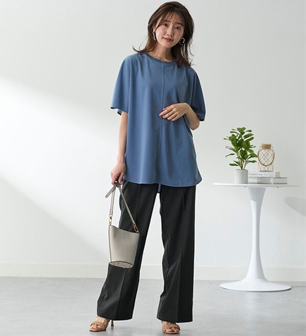 BELLUNA（ベルーナ）の「＜ＳＯＬＯＴＥＸ（Ｒ）＞ワイドパンツ（フルレングスパンツ）」｜詳細画像