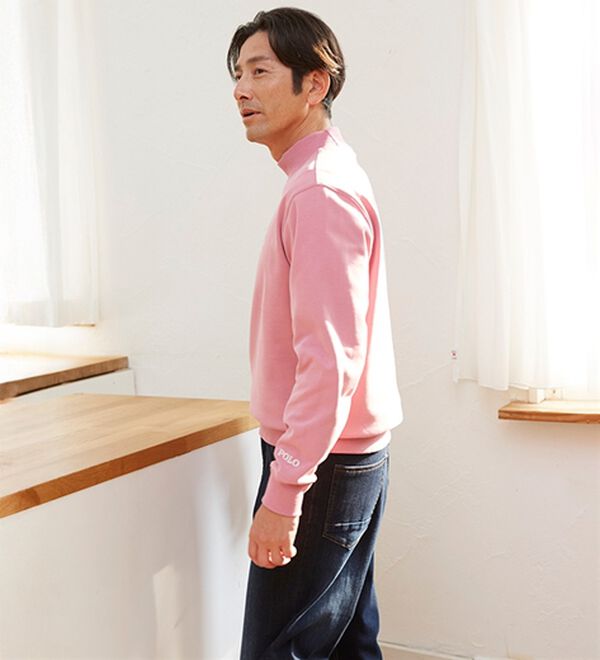 「＜ポロ・ビーシーエス＞モックネックトレーナー（メンズトレーナー）」｜詳細画像