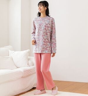 「ふわふわフリースのおうちパジャマ（パジャマ・ルームウェア）」｜ピンク