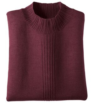 BELLUNA（ベルーナ）の「ウール入りウォッシャブルハイネックセーター（ニット・セーター）」｜ワイン