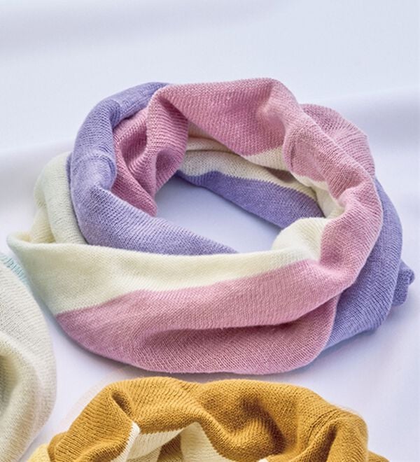 「日本製　綿麻ＵＶスヌード（その他ファッション小物）」｜ラベンダー