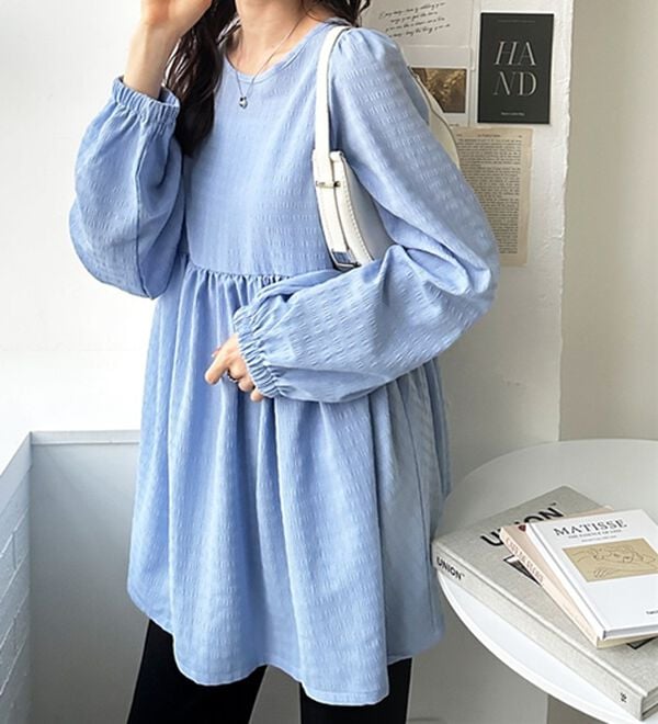 GeeRA（ジーラ）の「前後２ＷＡＹリボンペプラムチュニック（チュニック）」｜詳細画像