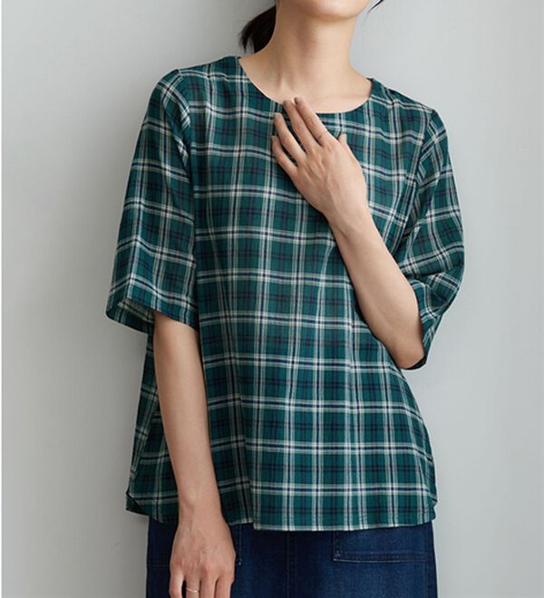 BELLUNA（ベルーナ）の「さらっと快適！Tシャツ見えブラウス（ブラウス）」｜詳細画像