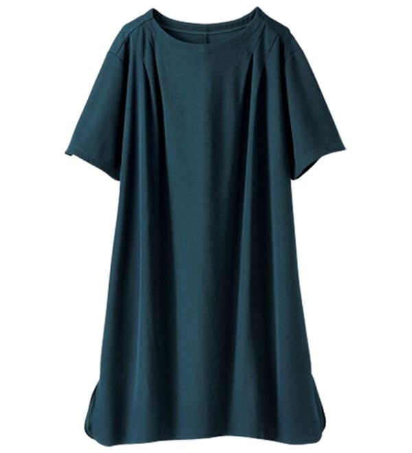 BELLUNA（ベルーナ）の「かのこ素材肩タックデザインワンピース（チュニック）」｜詳細画像