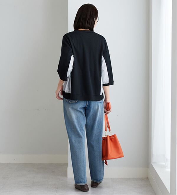 BELLUNA（ベルーナ）の「ストライプ切替ジッパーカーディガン（その他カーディガン）」｜詳細画像