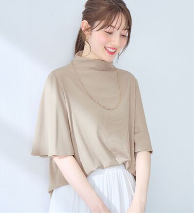 alotta（アロッタ）の「上品フレアー袖リブＴシャツ（カットソー）」