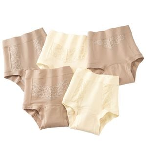 LAVIENNE（ラヴィエンヌ）の「【５枚組】肌なじみのよい色だけの安心ショーツ（安心ショーツ）」｜5枚組