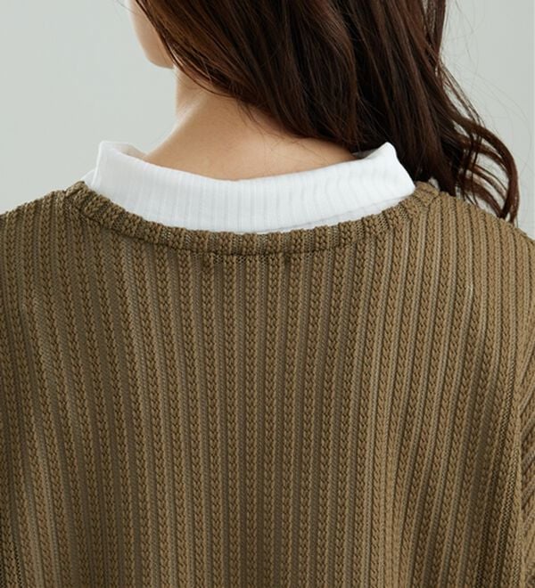 BELLUNA（ベルーナ）の「【インナー付き】透かしドルマンベストアンサンブル（アンサンブル）」｜詳細画像