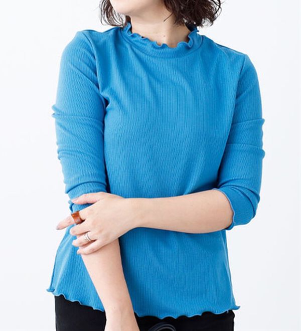 BELLUNA（ベルーナ）の「針抜きテレコハイネックプルオーバー（カットソー）」｜詳細画像