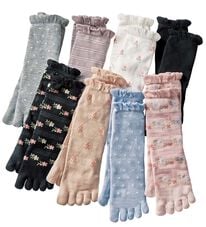 「【８足組】足口苦しくない５本指ソックス（靴下・ストッキング）」