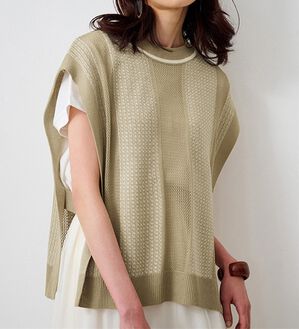 ジャカード素材サマーニットベスト - ベルーナ【公式】