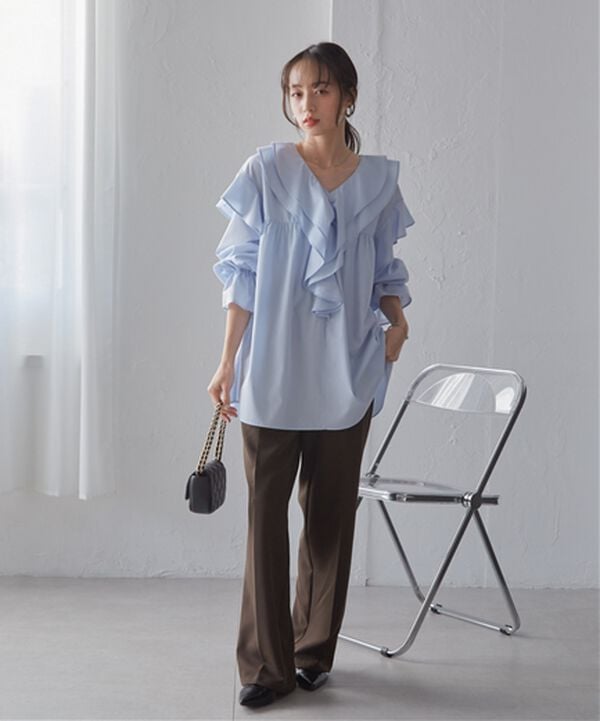 RANAN（ラナン）の「ビッグカラーフリルブラウス（ブラウス）」｜詳細画像