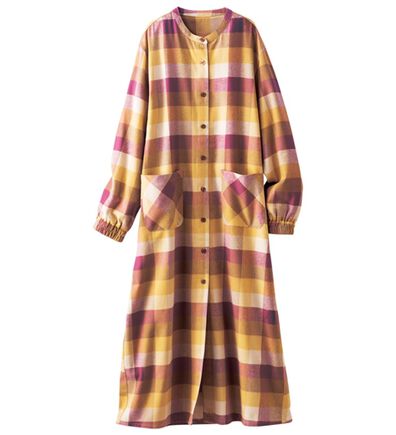 「綿１００％ふんわり柔か微起毛ルームワンピ（パジャマ・ルームウェア）」