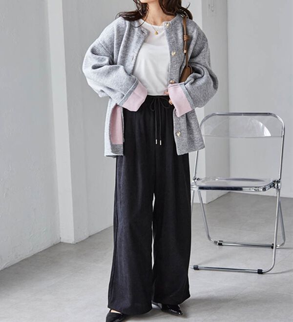 RANAN（ラナン）の「リブタックワイドイージーパンツ（その他パンツ）」｜詳細画像