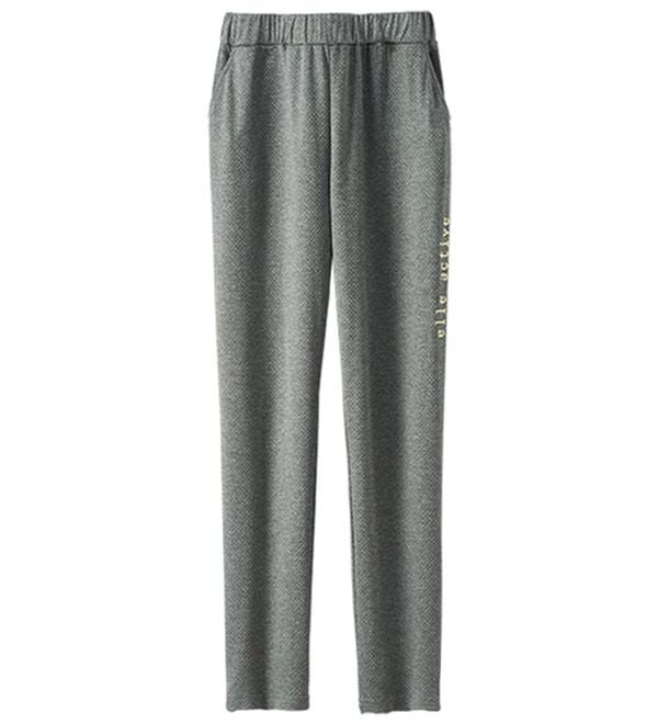 ELLE Active＞裏起毛ハニカムメッシュジャージパンツ