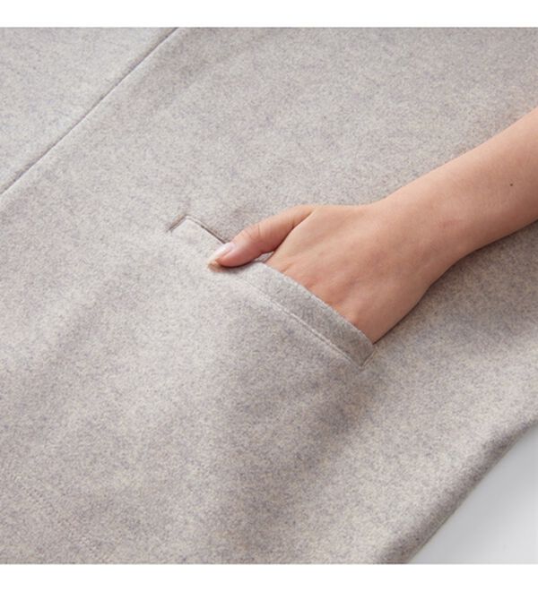 RANAN（ラナン）の「メルトン調素材深Ｖネックポンチョプルオーバー（カットソー）」｜詳細画像