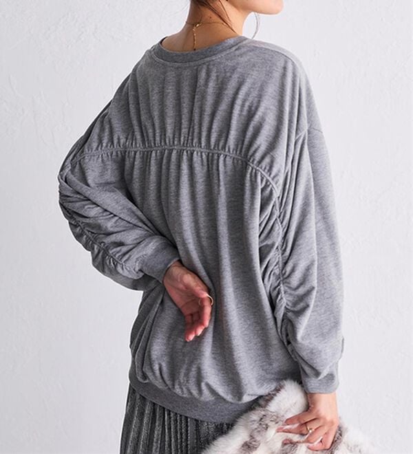 RANAN（ラナン）の「バックギャザーデザインスウェット（カットソー）」｜詳細画像