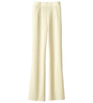 BELLUNA（ベルーナ）の「ランダムクレープパンツ（フルレングスパンツ）」｜アイボリー