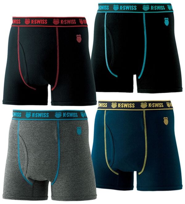 「【４枚組】＜ケー・スイス＞大人の染みないスポーティボクサー（メンズ尿漏れパンツ）」｜レギュラー4枚組