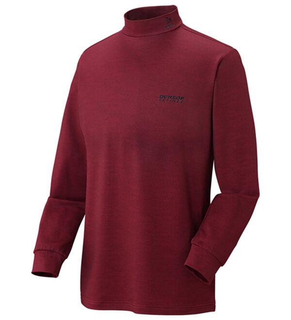 「≪ＴＶ限定★≫＜ダンロップ・リファインド＞肌側綿１００％裏起毛ハイネック（メンズカットソー）」｜ワイン杢