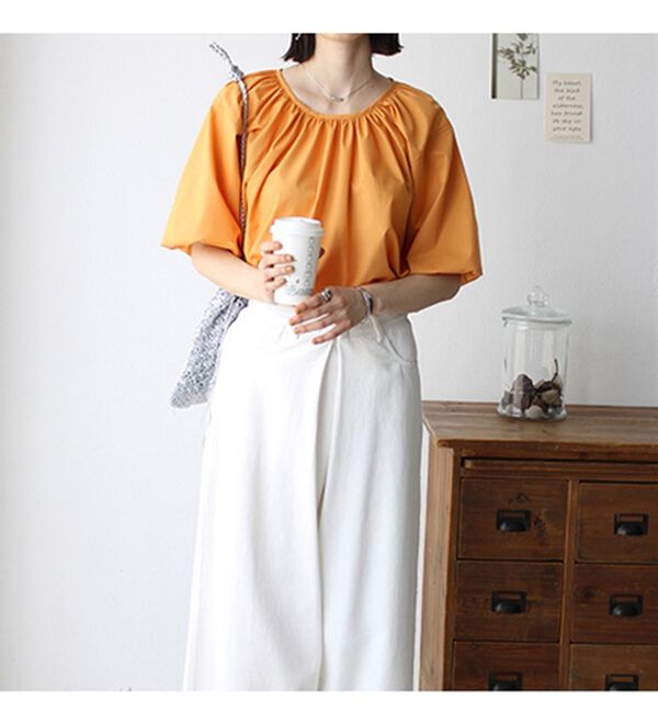 GeeRA（ジーラ）の「パフスリーブギャザーブラウス（ブラウス）」｜詳細画像