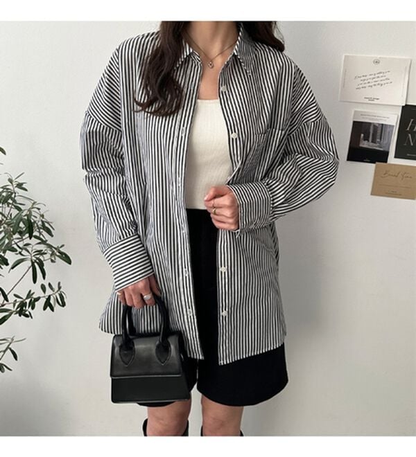 GeeRA（ジーラ）の「アソート柄オーバーサイズシャツ（シャツ）」｜詳細画像