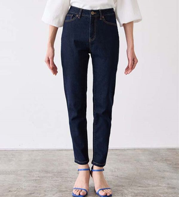 Pierrot（ピエロ）の「【Ｍ～３Ｌ】ストレッチスリムテーパードデニムパンツ（フルレングスパンツ）」｜詳細画像