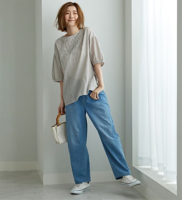 BELLUNA（ベルーナ）の「華やかモチーフレースデザインブラウス（ブラウス）」｜詳細画像