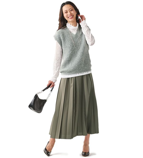 BELLUNA（ベルーナ）の「＜おしゃれに差がつく＞変形プリーツデザインスカート（ロングスカート）」｜詳細画像