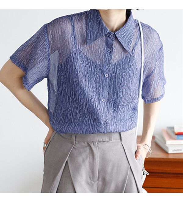 GeeRA（ジーラ）の「ニュアンスワッシャーシアーシャツ（シャツ）」｜詳細画像