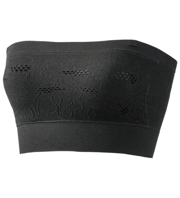 「【２色組】ズレにくい花柄メッシュチューブブラ（ブラジャー）」｜詳細画像