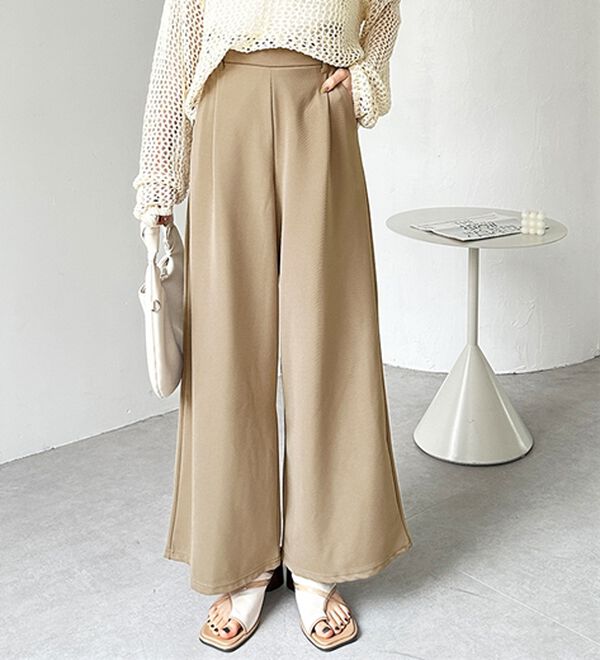 GeeRA（ジーラ）の「美脚ストレッチワイドパンツ（ワイドパンツ・ガウチョ）」｜詳細画像