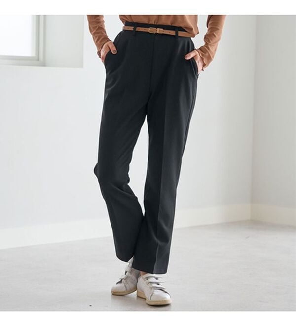 BELLUNA（ベルーナ）の「ジョーゼット素材フレアーパンツ（フルレングスパンツ）」｜詳細画像