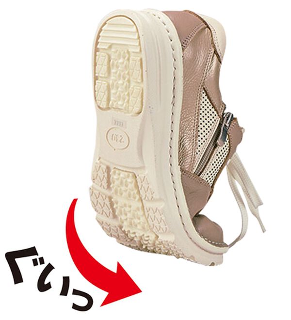 BELLUNA（ベルーナ）の「４Ｅアウトステッチ配色レザースニーカー（スニーカー）」｜詳細画像