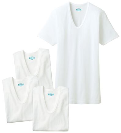 「【４枚組】＜ＧＵＮＺＥ&times;ベルーナ＞素肌の匠（Ｒ）綿１００％風通る冷感インナー（メンズ肌着・インナーウェア）」