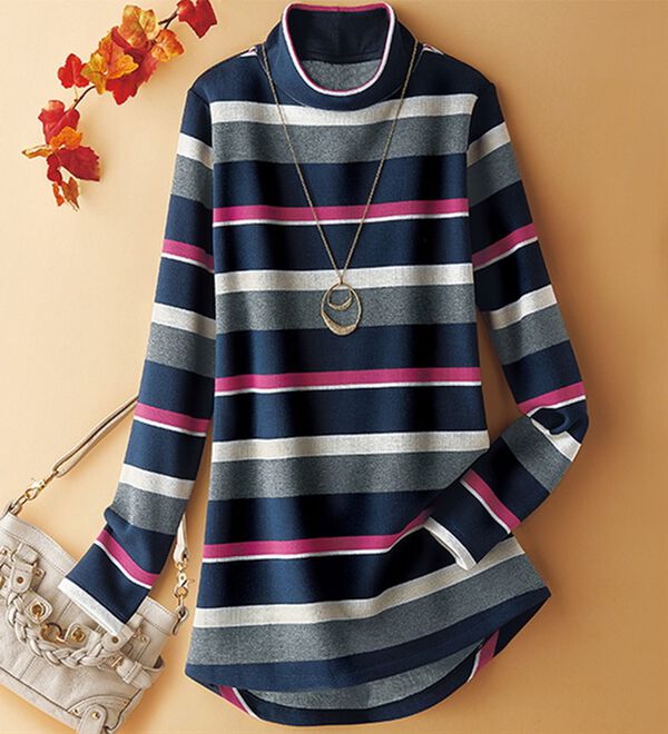 ふわふわ裏ファー素材ハイネックプルオーバー - ベルーナ【公式】