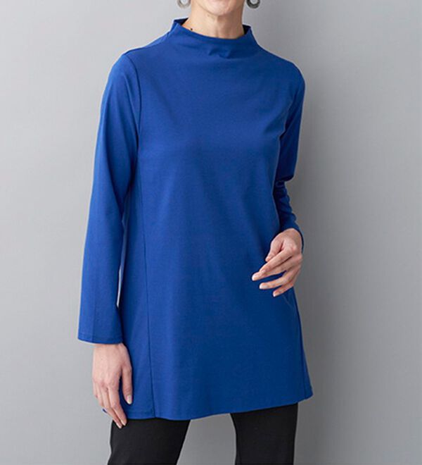 BELLUNA（ベルーナ）の「艶やかコットン１００％チュニック（チュニック）」｜詳細画像