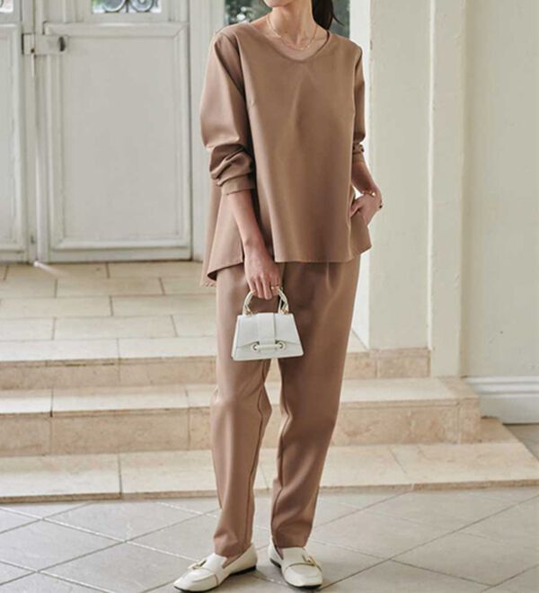 RANAN（ラナン）の「【選べるデザイン】楽してきれい見え！セットアップ（ブラウススーツ）」｜詳細画像