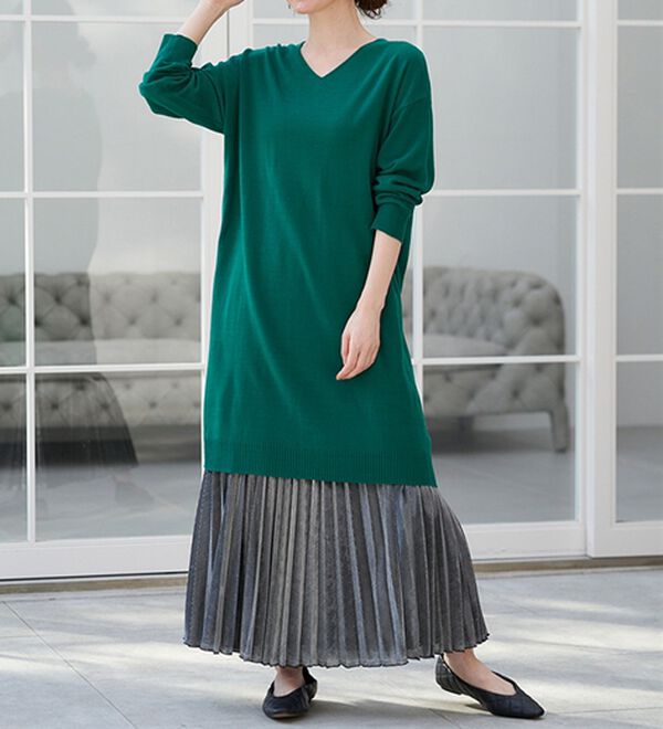 RANAN（ラナン）の「シャイニープリーツスカート（ロングスカート）」｜詳細画像