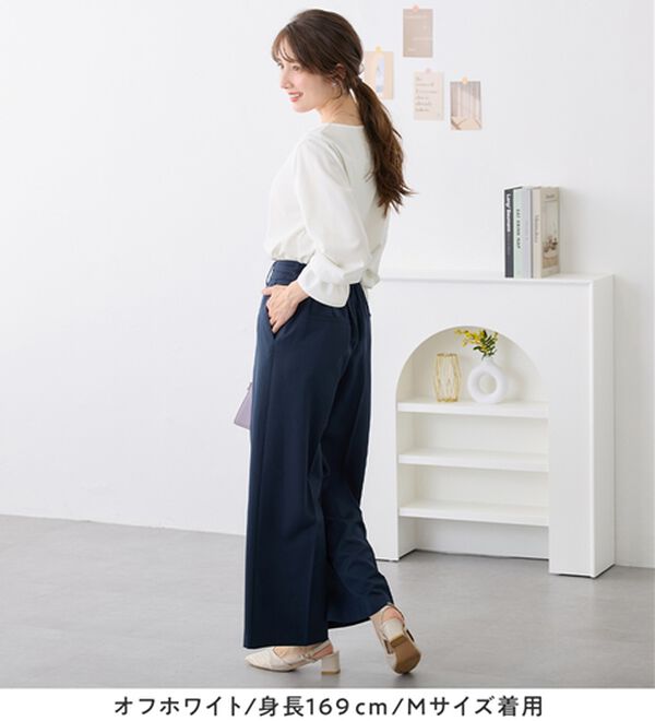 alotta（アロッタ）の「【裏起毛あり・なし】キャンディースリーブハートネックブラウス（ブラウス）」｜詳細画像