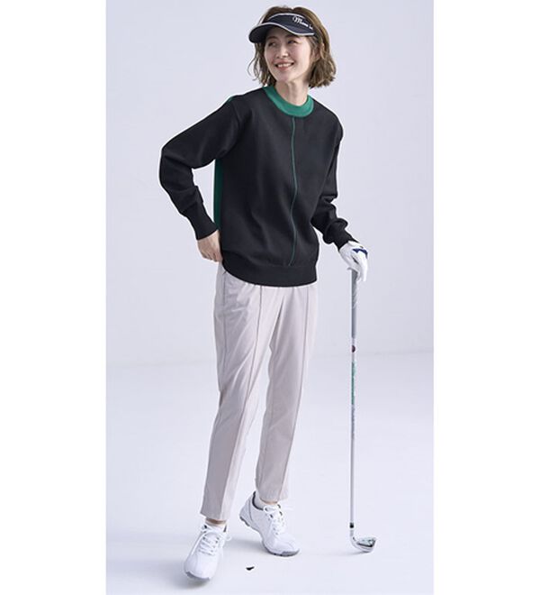 BELLUNA（ベルーナ）の「配色ラインニットプルオーバー（ニット・セーター）」｜詳細画像